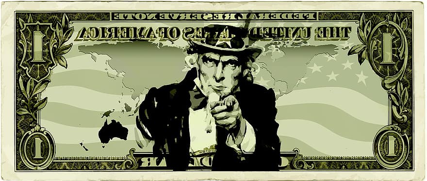 Estados Unidos, dólar, objeto, tío Sam, poder mundial, expansión, untado, riqueza, dinero, banco, Nota