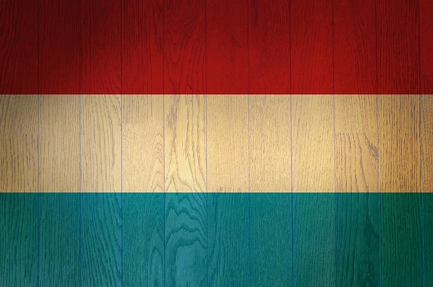 Luxembourg, Country, Flag, Banner, Grunge, Wood, Wooden