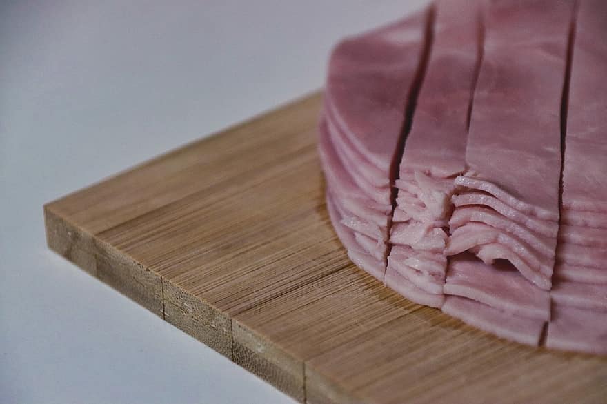 Ham, Cooked Ham, Flesh, To Cut, Nourishment, food, meat, pork, close-up, wood, gourmet