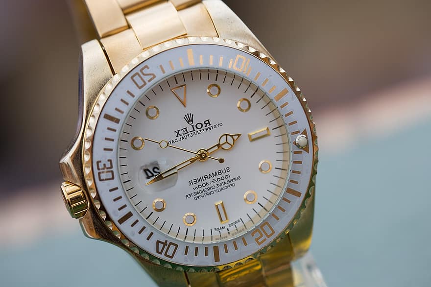 montre-bracelet, regarder, temps, Rolex, heures, minutes, montre, accessoire, mode, designer, fermer