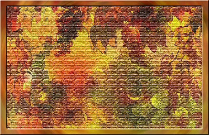 vintage, anggur, papan pengumuman, musim gugur, Jeruk, ucapan syukur, Latar Belakang, festival anggur, keemasan, Daun-daun, dekorasi musim gugur