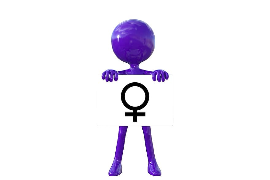женски пол, пол, символ, Лилав човек