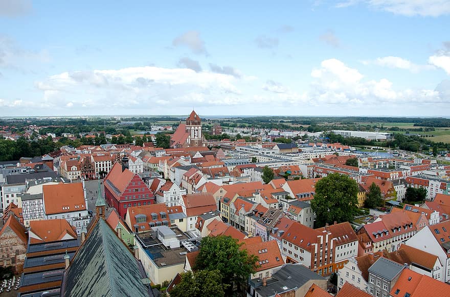 Greifswald, विश्वविद्यालय, हंसिया शहर, वोर्पोमर्न-ग्रिफ़्सवाल्ड, mecklenburg Western pomerania, बाल्टिक समुद्र, रेक, ग्रीफ़्सवेल्डर बॉडेन, सेंट निकोलाई, बाजार, ऊपर