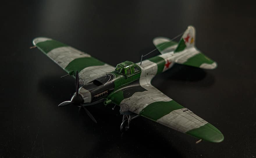 avião, brinquedo, Il-2, Sturmovik, modelagem, miniatura, revell, plástico, feito â mão, passatempo, histórico