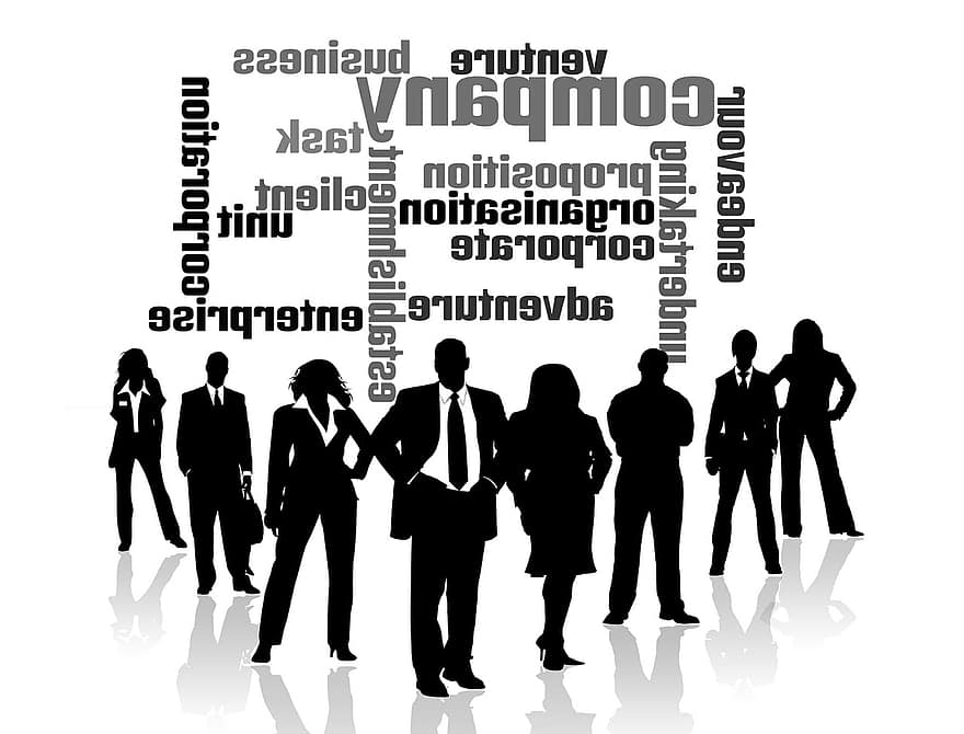pribadi, kelompok, siluet, pria, wanita, perusahaan saham gabungan, dasar, organisasi, perusahaan, petualangan, Perusahaan Bisnis