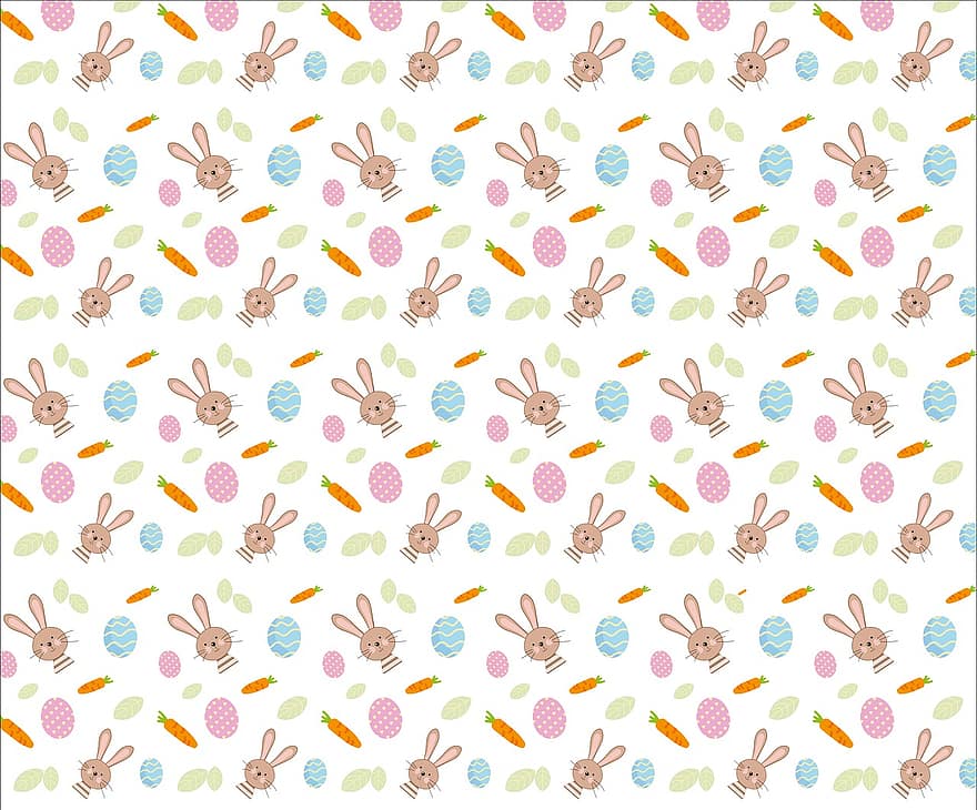 Великдень, зайчик, візерунок, заєць, Великодній заєць, Пасхальне яйце, яйце, морква, кролик, тварина, домашня тварина