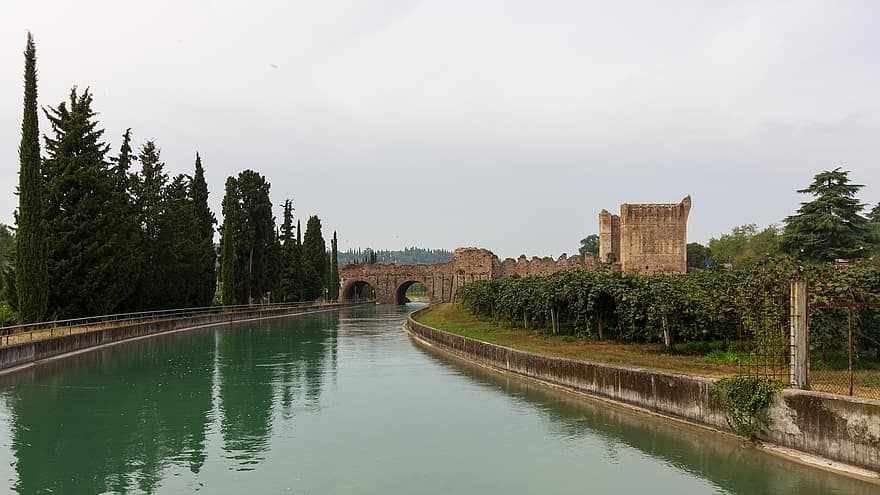 borghetto, Italia, Sungai Mincio, pusat bersejarah