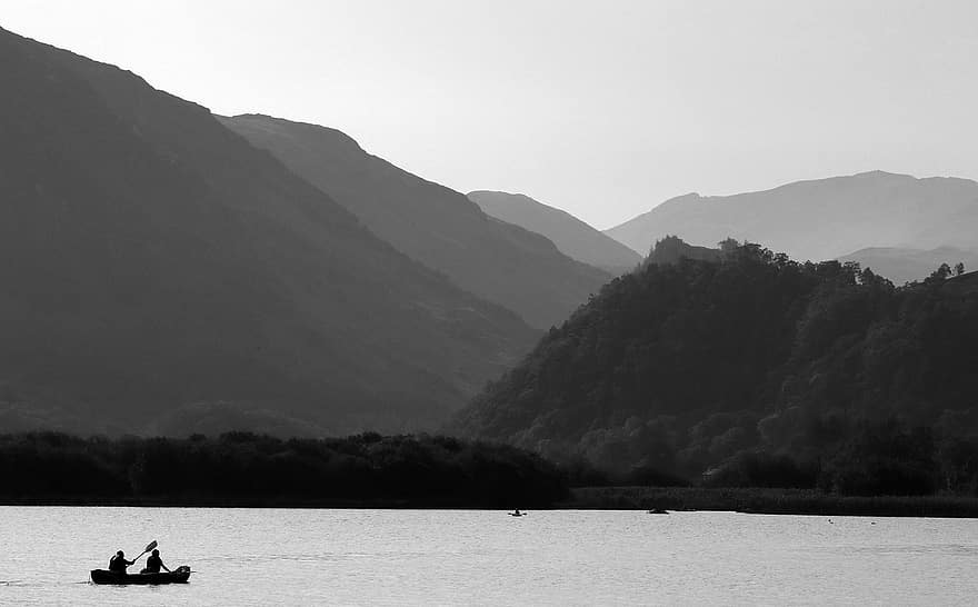 Boats, Lake, Mountains, Rowing, Hills, Tourism, Scenery, Scenic, Nature, National Park, Derwent Water