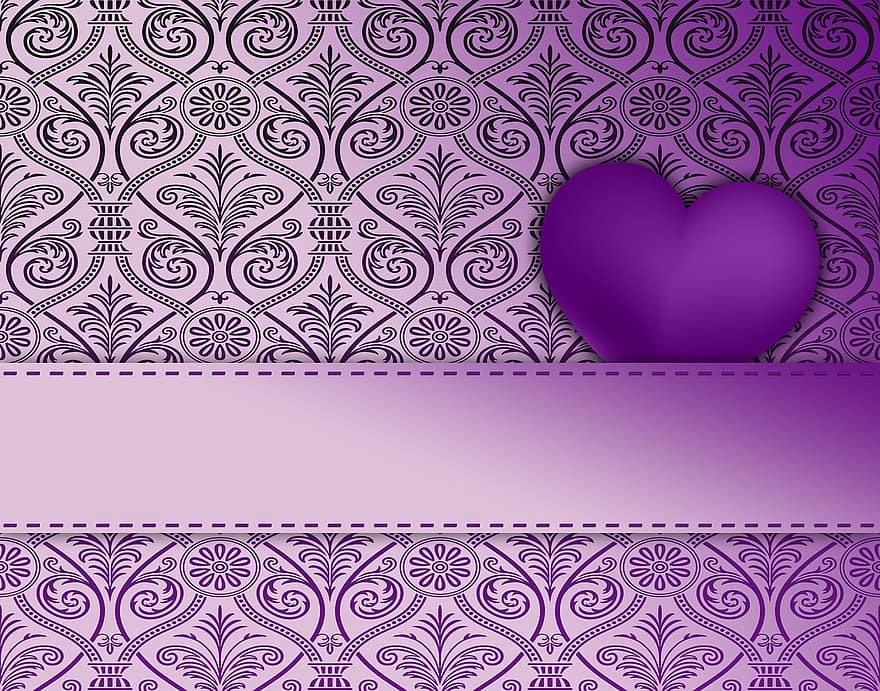 Design, Textur, Hintergrund, violett, Herz, Baner, romantisch
