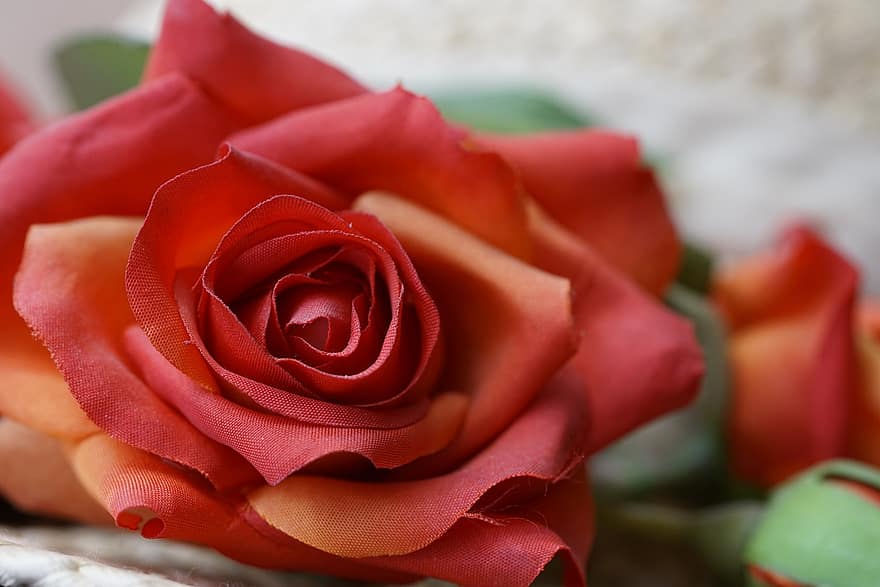 Rose, künstliche Blume, Dekoration, Blume, rote Rose, rote Blume, Textilblume, künstlich, Stoff, Textil-, dekorativ