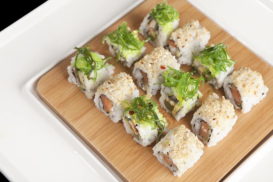 Sushi, poisson, rouleau, riz, repas, aliments, Japonais, restaurant, en bonne santé, asiatique, cuisine