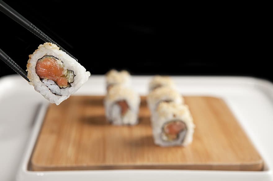 Sushi, poisson, rouleau, riz, repas, Japonais, restaurant, aliments, en bonne santé, asiatique, cuisine