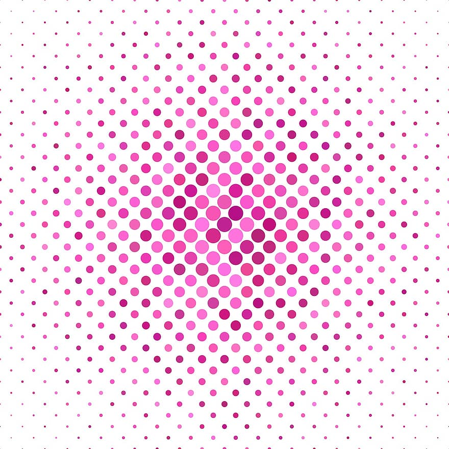 Dot Pattern, Pattern, Circle, Pink, Modern, Color, Design, Polka Dot, Abstract, Symmetric, Shape