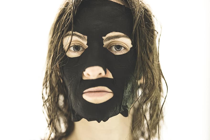 protección de la piel, máscara, cara, mujer, retrato, mascara facial, belleza, piel, higiene, niña, modelo