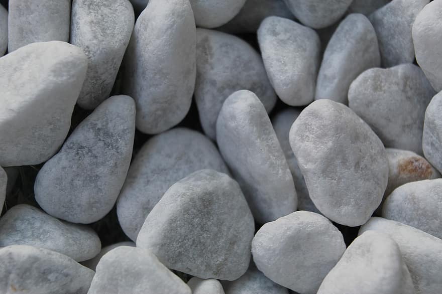 Kalkstein, Kieselsteine, weiße Felsen