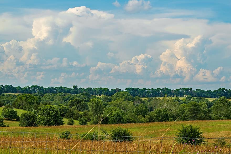 Landscape, Prairie, Sky, Rural, Scenic, Clouds