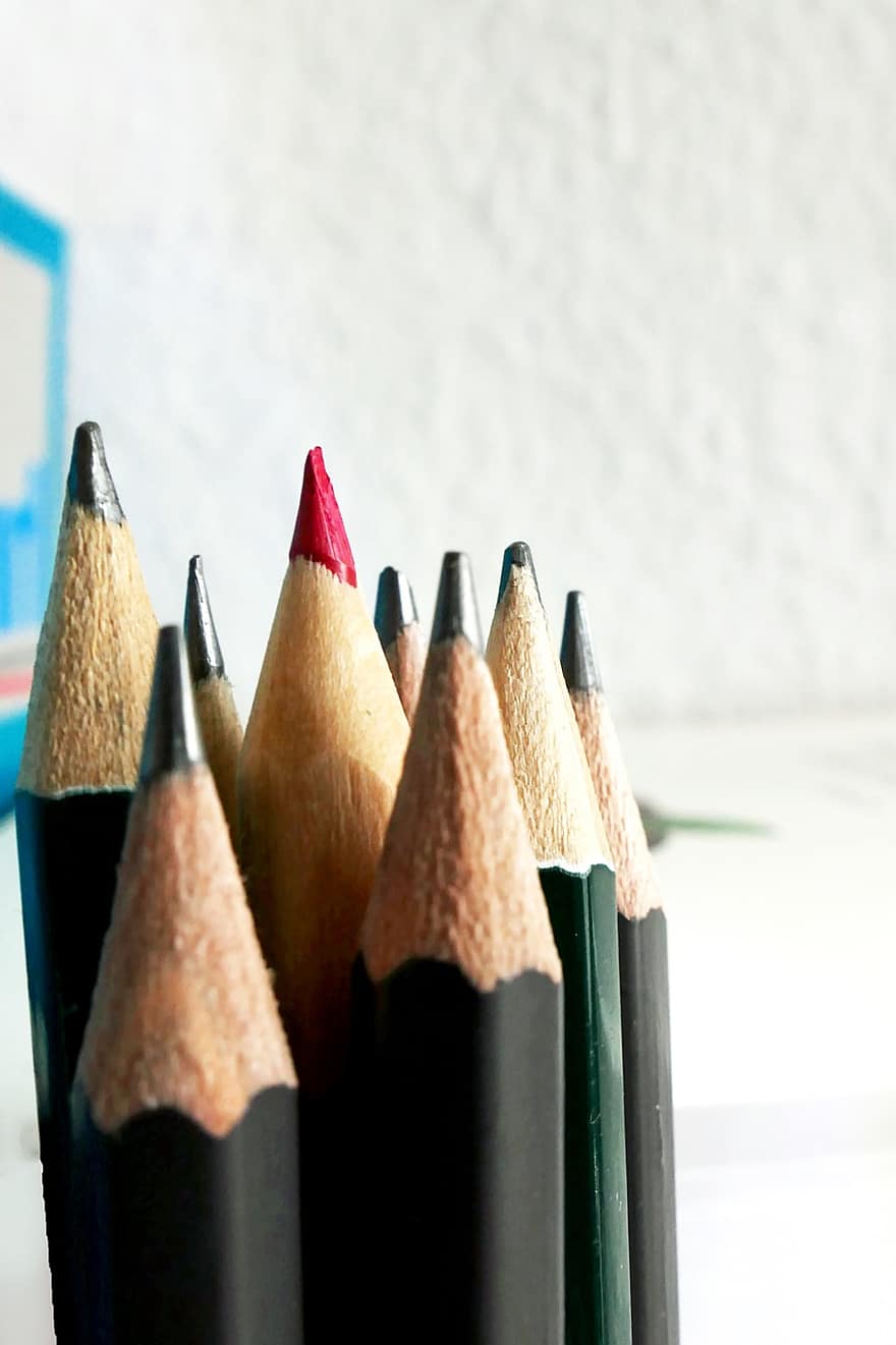 blyanter, farveblyant, kunstværktøjer, kunstnerisk, skrive, tegning