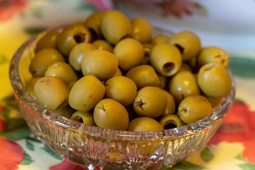 Olives, Snack, Healthy, Canned, Nutrition, Vitamins, food, freshness, fruit, close-up, bowl
