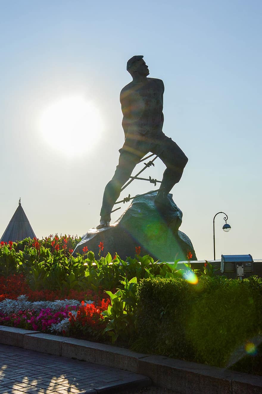 kazan, bức tượng, công viên, tatarstan