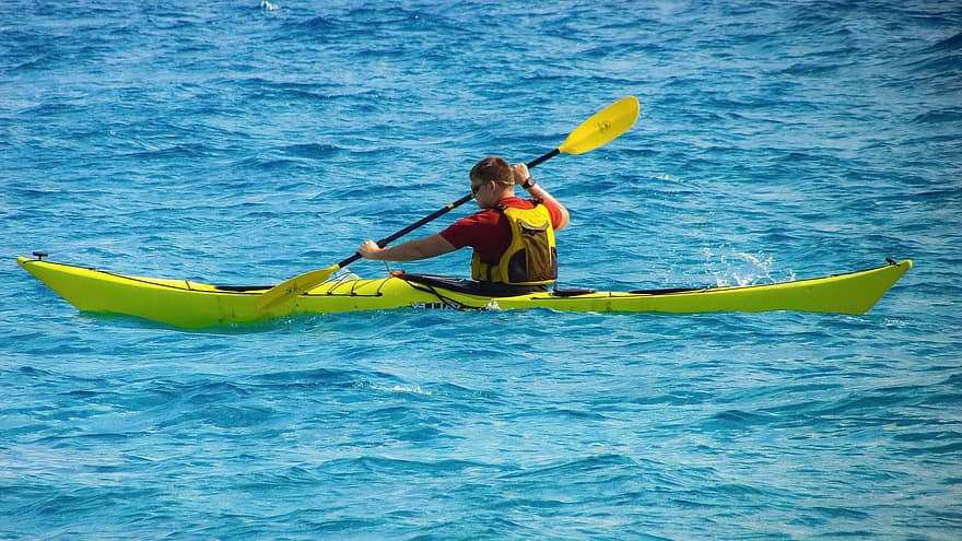 kano, kajakk, kanopadling, hav, sport, eventyr, reise, ferie, fritid, aktivitet, trening