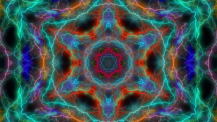 Kaleidoskop, Tapete, psychedelisch, Mandala, trippy
