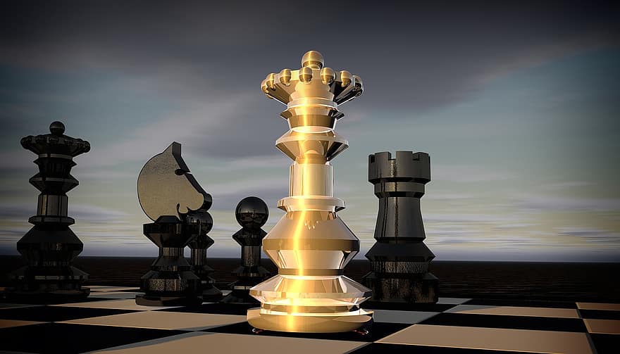 Dame, cheval, la tour, Bauer, échecs, jeu d'échecs, pièces d'échec, figure, stratégie, échiquier, terrain de jeu