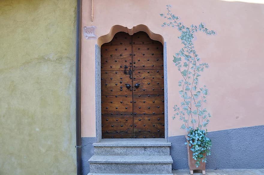 Door, House, Entrance, Home, architecture, wall, building feature, window, old, building exterior, religion