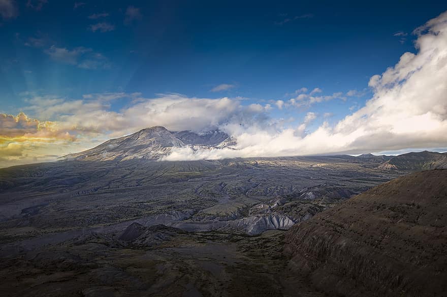 Natur, Mount Saint Helens, Reise, Erkundung, draußen, Berg, Himmel, Wolken