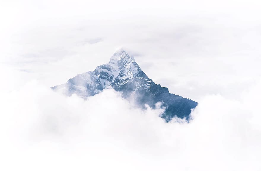 Everest, hegy, Himalája, természet, téli, tájkép, csúcs