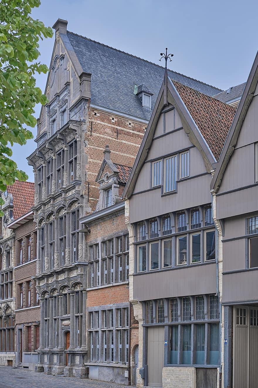 Casa, facciata, architettura, vecchio, monumento, Mechelen, esterno dell'edificio, posto famoso, storia, graticcio, culture