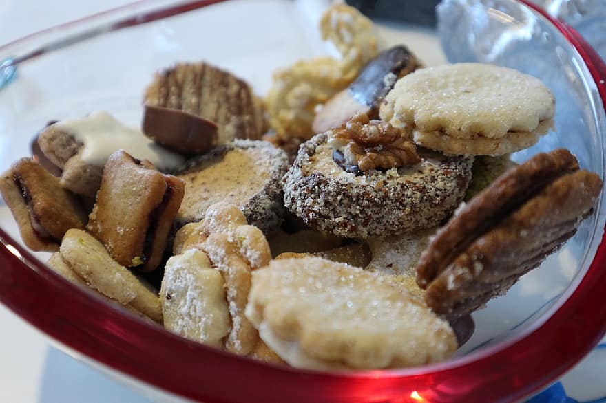 デザート、クッキー、クリスマスのクッキー、シュガー