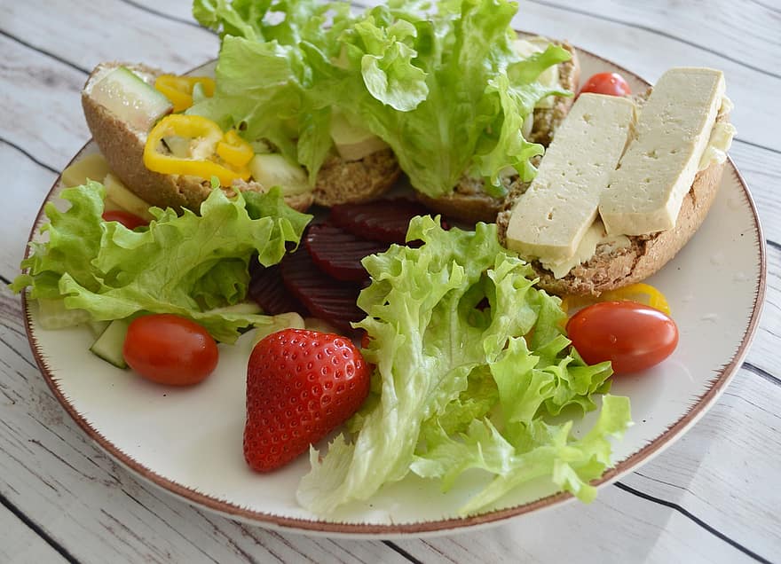 vegan, detoks, organik, salata, topuz, domates, Sarımsak, zencefil, pancar, kırmızı biber, soya peyniri