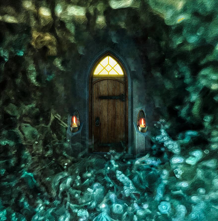 entrada, Magia, cristal, casa, segredo, misterioso, religião, arquitetura, velho, cristandade, Sombrio