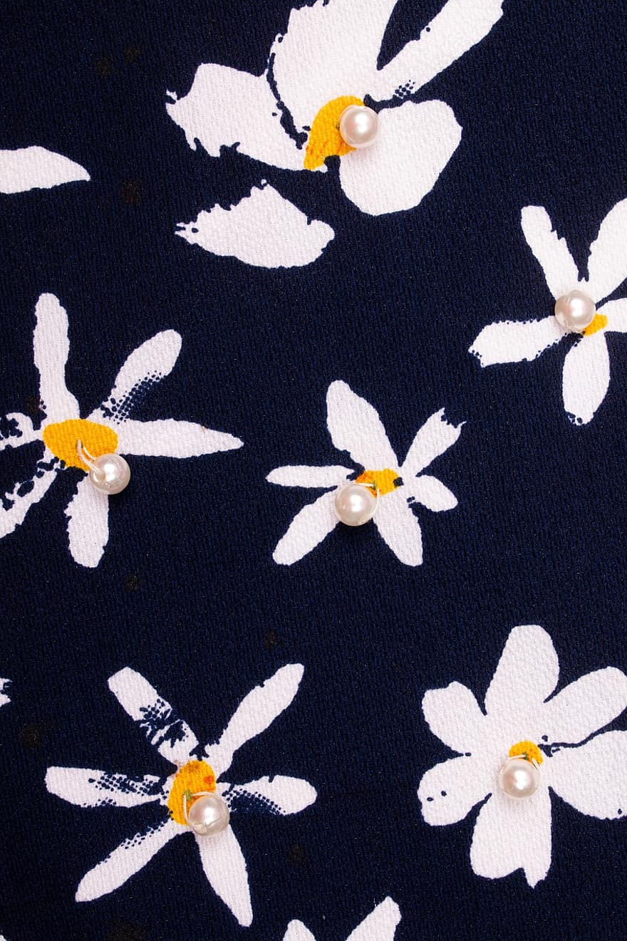 květinové pozadí, květinovým potiskem, květinový vzor, Textilní tapety, pozadí tkaniny, Pozadí, tkanina, textura