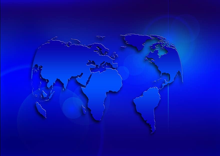 Erde, Kontinente, Globalisierung, Globus, Welt, global, Blau, terra, Umgebung, Wasser, weltweit