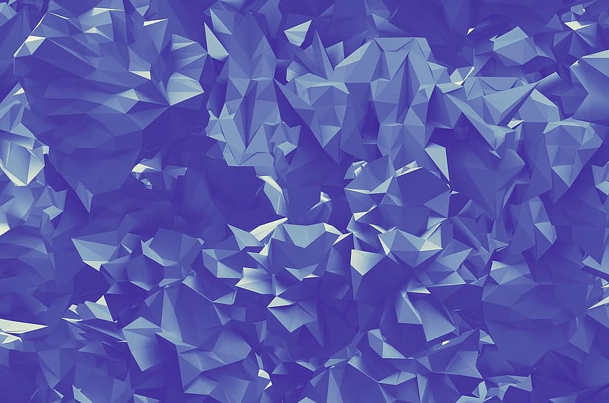 polygon, baggrund, blå, design, polygonal, struktur, trekanter, geometriske, blå baggrund, blå tekstur