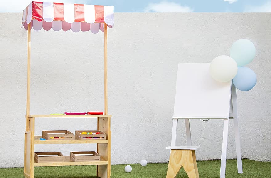 Easel, Stall, Kids, Party, Canvas, Stand, Display, Theme Party, Pure