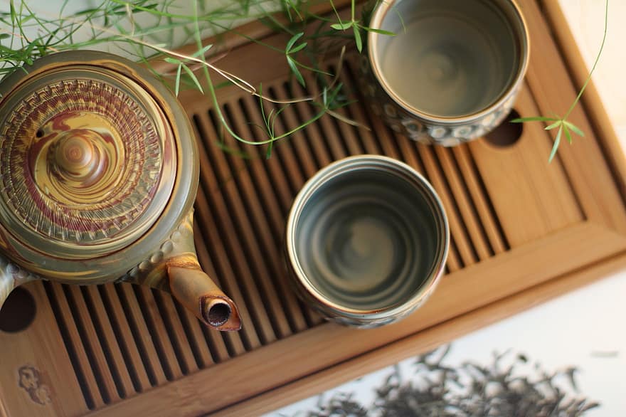 чай, чайный набор, чашки, чайник, Традиционный чайный сервиз, Каменный чайный сервиз, напиток, горячий напиток