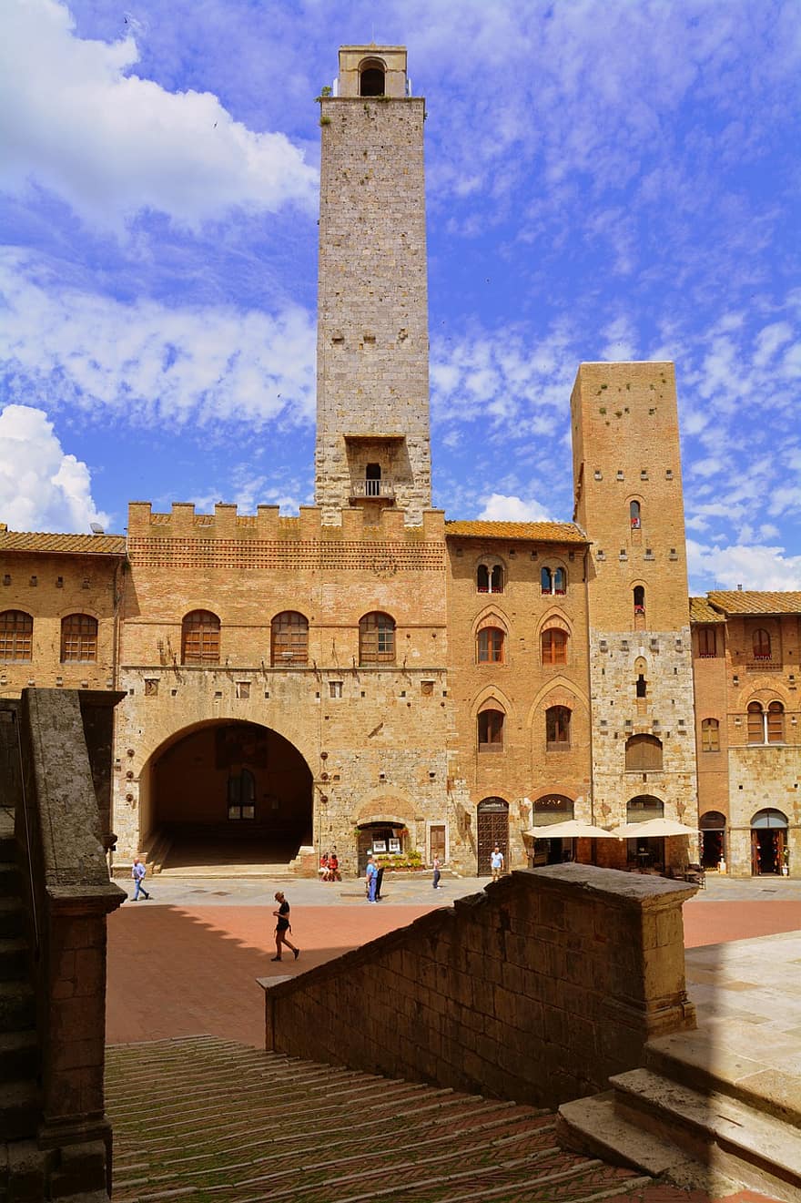 Torre, aukštis, didybė, didingas, architektūra, statybos, šventasis gimignanas, Toskanoje, Italija