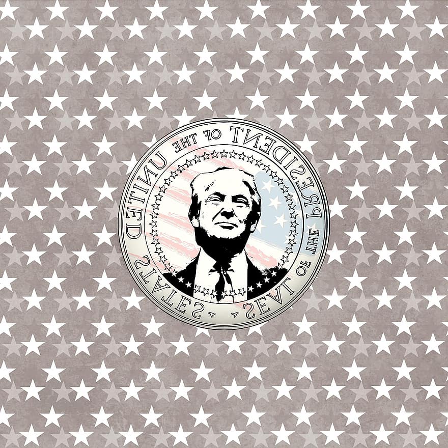 décoration, modèle, rétro, art, bureau, atout, Donald Trump, Président, maga, Etats-Unis, États Unis