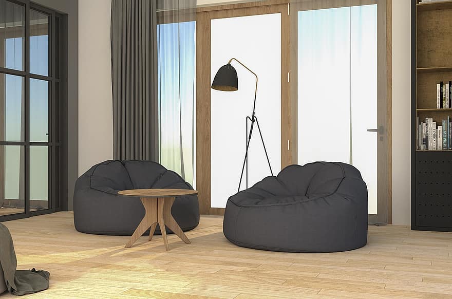 interno, mobilia, divano, tavolo, arredamento, finestre, stile di vita, decorazione, pavimento, legna