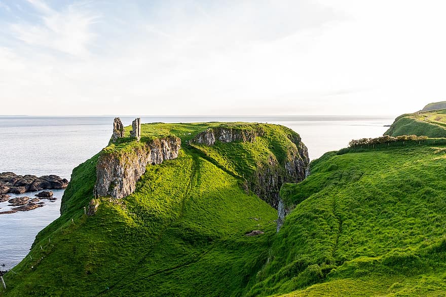 natura, viaggio, turismo, Antrim, castello, Europa, Kinbane, paesaggio, Irlanda del Nord