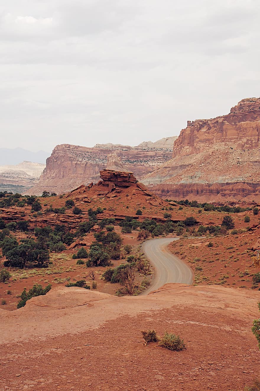 Droga, pustynia, Utah, uy, krajowy, park, Natura, na wolnym powietrzu, piasek