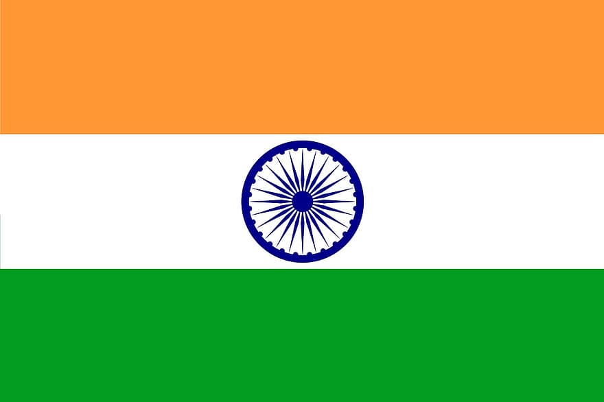 インドの旗、インド、旗、全国の、国、三色、インド人、バナー、国家、独立、シンボル