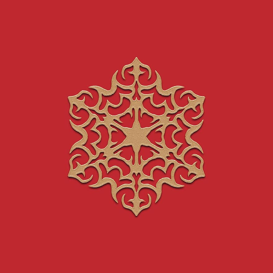 ornament, floare, model, Bijuterii, roșu, fundal, aur, de aur, decor, Mandala, ornament circular