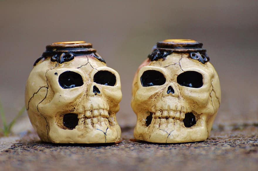 crâne et os croisés, terrifiant, Halloween, crâne, os du crâne, bizarre, effrayant, OS, mort, horreur, peur