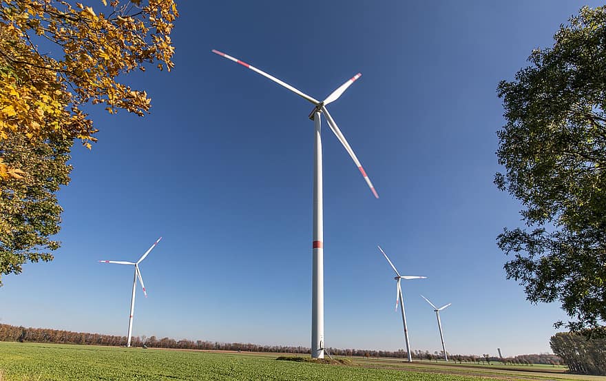 moc wiatru, farma wiatrowa, Energia wiatrowa, turbiny wiatrowe, energia odnawialna, północne Ren westfalia