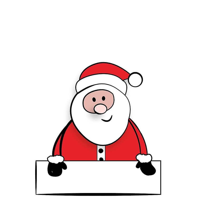 Santa Claus, Nicholas, Sign, Shield, Christmas, Xmas, Santa Hat, Advent, Decoration, Christmas Motif, Christmas Time