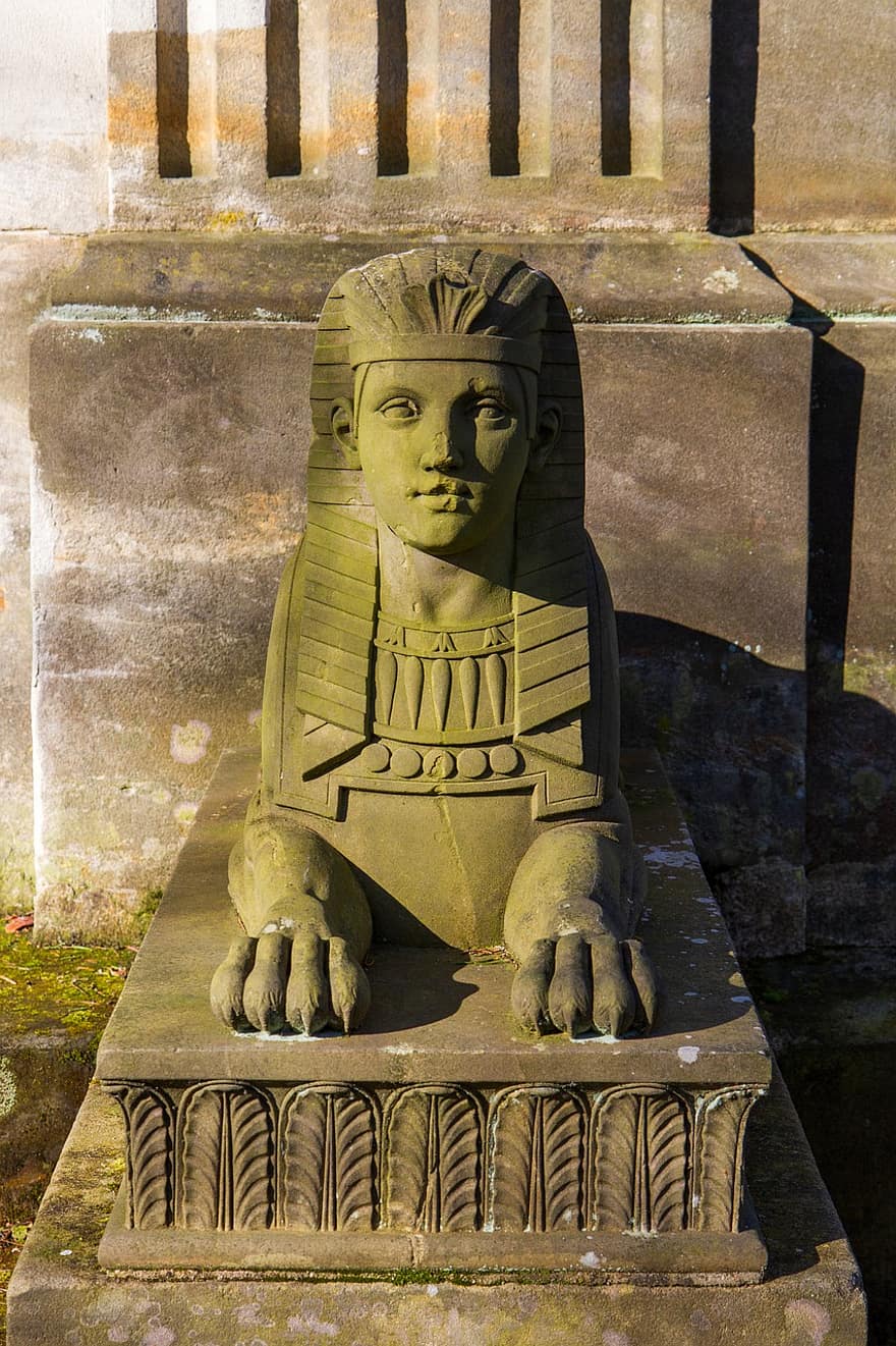 Statue, Sphinx, Pharaoh, Stone, Oriental, Culture