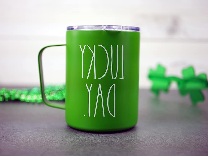 Saint Patrick's Day, Irish, Shamrock, Clover, Celebration, Party, Green, Lucky, Coins, Beads, Cup